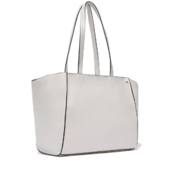 Tote Bag Large Donna LIU JO effetto Bottalato color Crema con Logo Ricamato