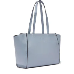 Tote Bag Large Donna LIU JO effetto Bottalato Azzurro con Logo Ricamato