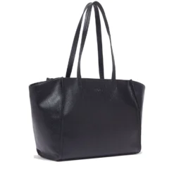 Tote Bag Large Donna LIU JO effetto Bottalato Nero con Logo Ricamato