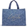 Tote Bag Large LIU JO in Denim stampa Animalier