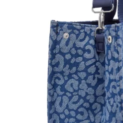 Tote Bag Large LIU JO in Denim stampa Animalier