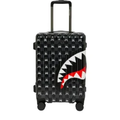Trolley Cabina Rigido 4 Ruote SPRAYGROUND stampa Gray Peeking Character Check
