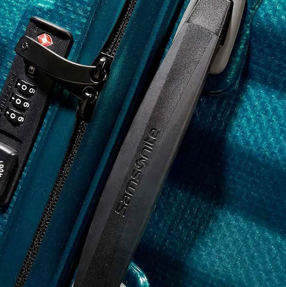 Trolley Cabina Rigido 4 Ruote SAMSONITE linea Lite-Shock Blu Petrolio