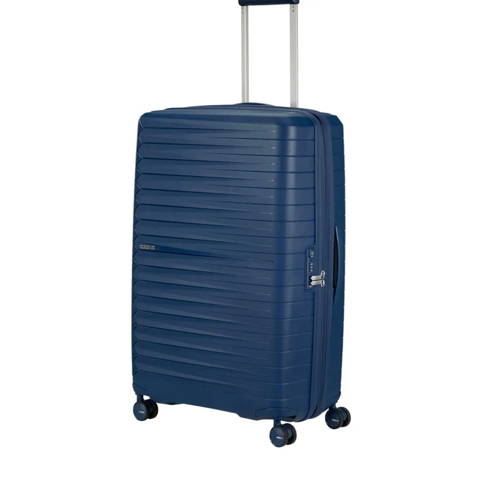Trolley Grande Rigido Espandibile 4 Ruote AMERICAN TOURISTER linea FastForward colore Navy Blue