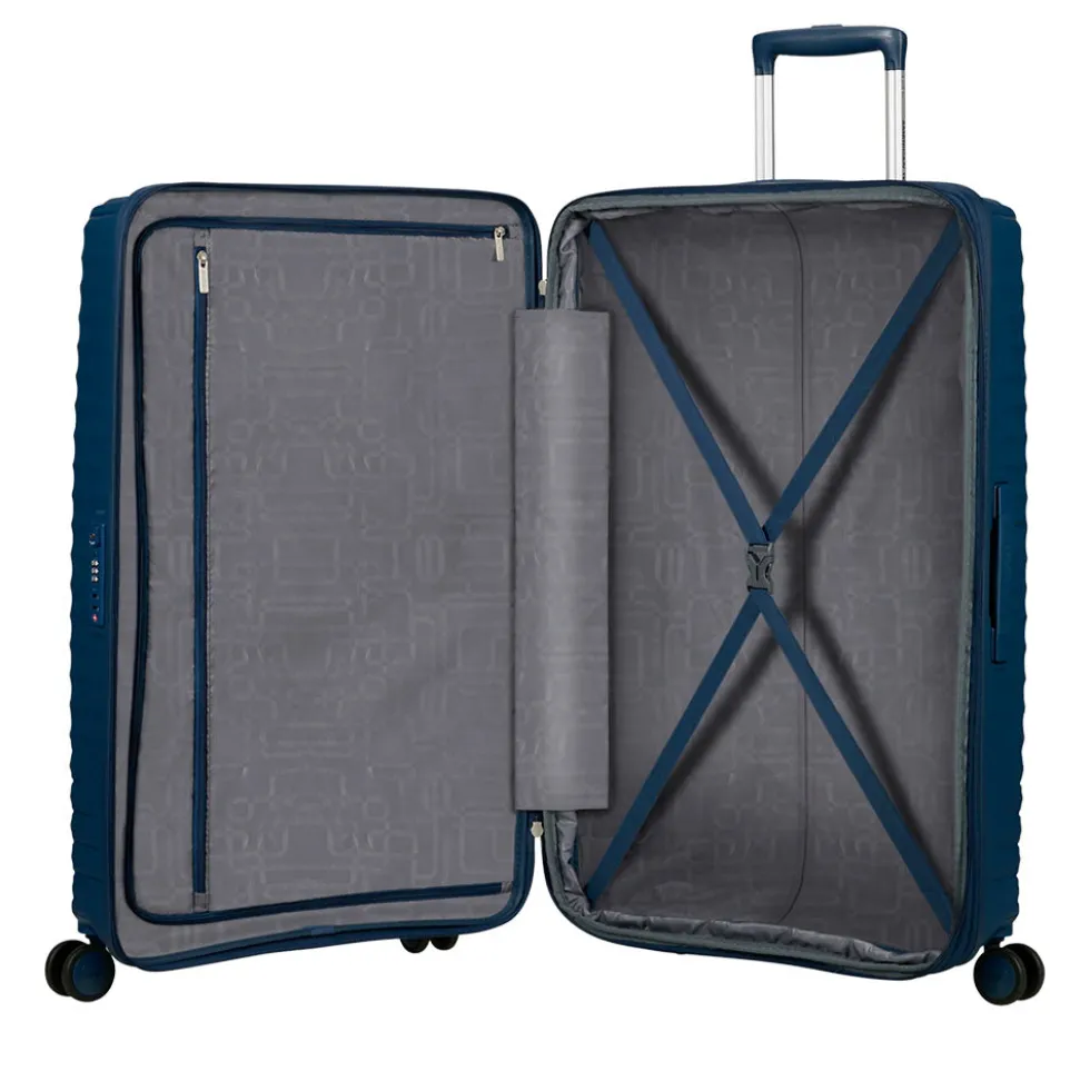 Trolley Grande Rigido Espandibile AMERICAN TOURISTER linea Diablast colore Darkwave Blue