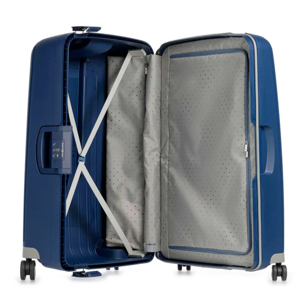 Trolley Grande Rigido 4 Ruote SAMSONITE linea S'Cure Blu