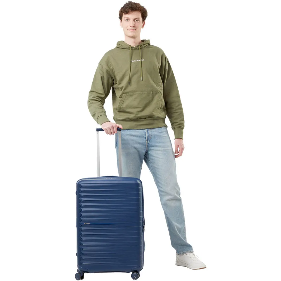 Trolley Medio Rigido Espandibile 4 Ruote AMERICAN TOURISTER linea FastForward colore Navy Blue