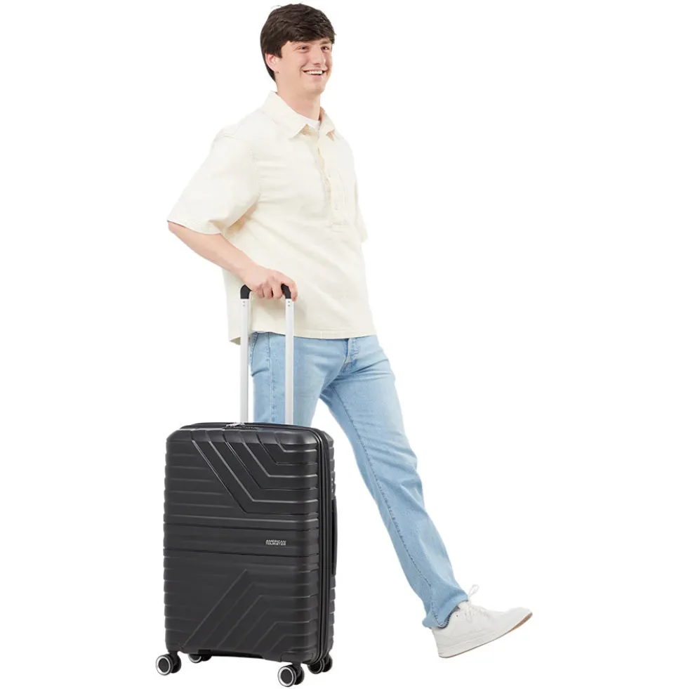 Trolley Medio Rigido Espandibile 4 Ruote AMERICAN TOURISTER linea Flytwist colore Shadow Black