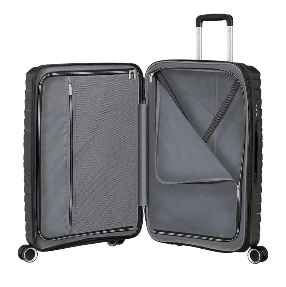Trolley Medio Rigido Espandibile 4 Ruote AMERICAN TOURISTER linea Flytwist colore Shadow Black