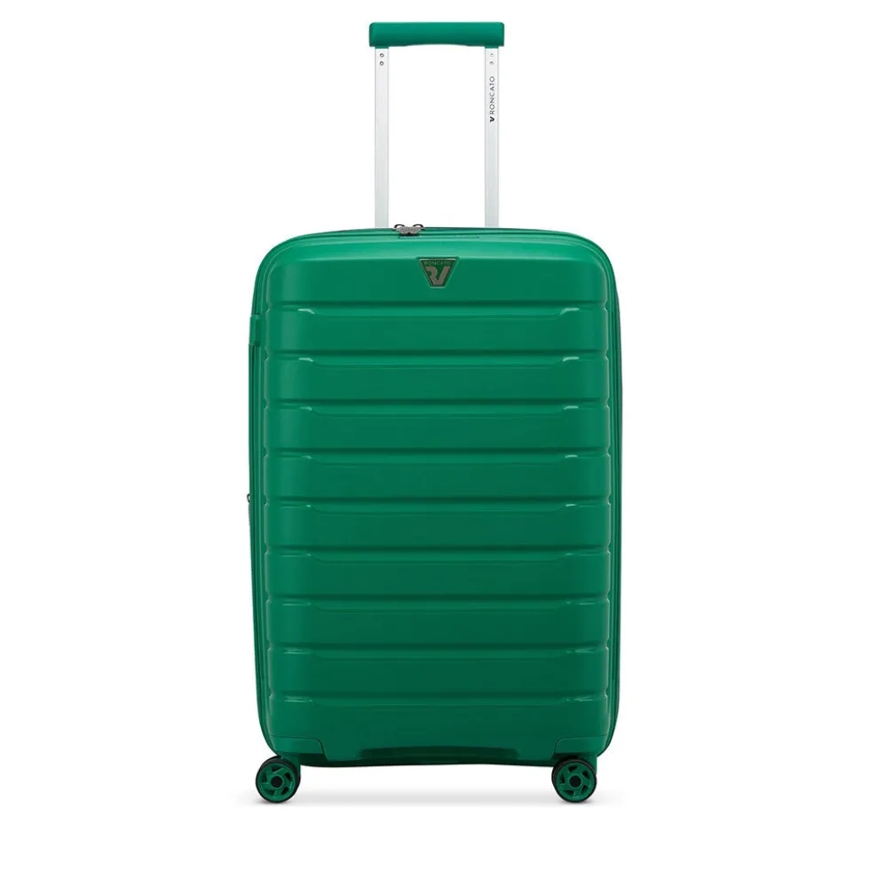 Trolley Rigido Medio Espandibile 4 Ruote RONCATO Linea B-Flying colore Verde Brillante