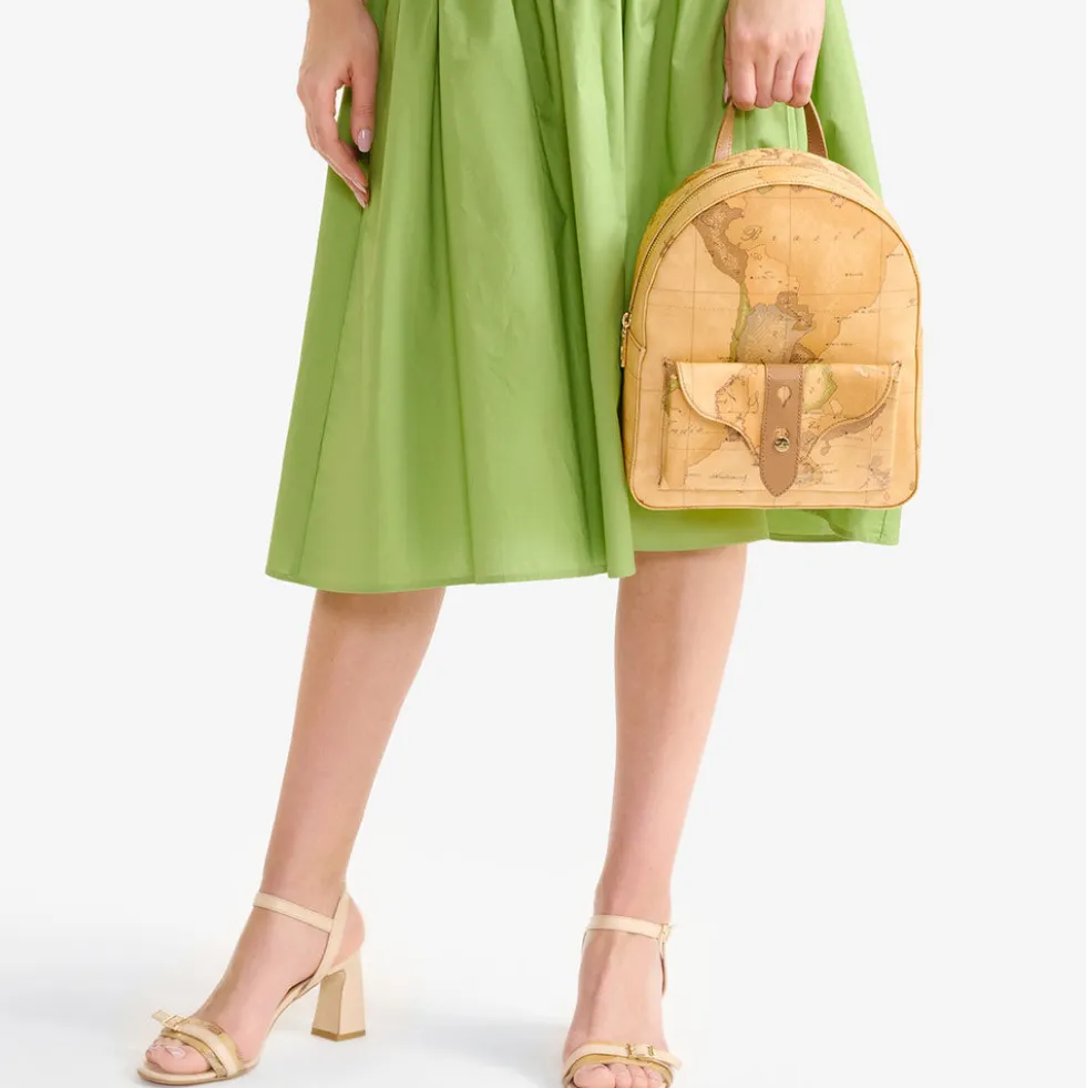 Zaino Donna 1A Classe Alviero Martini linea Escape Geo stampa Geo Classic e Cuoio LE64