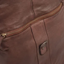 Zaino Donna GIANNI CONTI in Pelle Liscia Marrone con Pattina