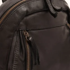 Zaino Donna GIANNI CONTI in Pelle Liscia Nera