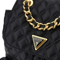 Zaino Donna GUESS Linea Giully Colore Nero Chiuso con Pattina e Coulisse