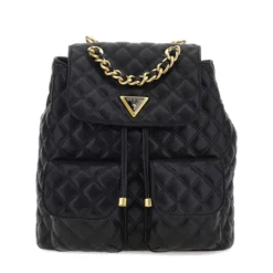Zaino Donna GUESS Linea Giully Colore Nero Chiuso con Pattina e Coulisse