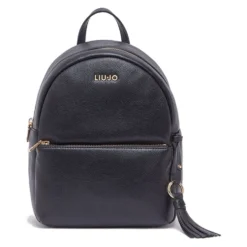 Zaino Donna LIU JO Better stampa Bottalata Nera con Charm