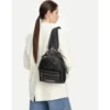 Zaino Donna LOVE MOSCHINO linea Quilted Trapuntato Nero e Nikel