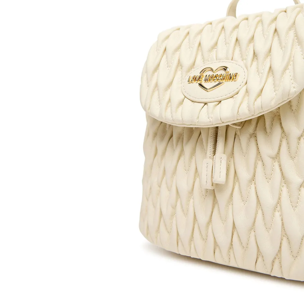 Zaino Donna LOVE MOSCHINO Trapuntato Avorio