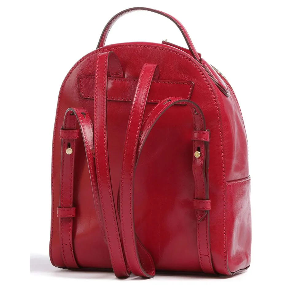 Zaino Donna Medio THE BRIDGE linea Elettra in Pelle Rosso Berry