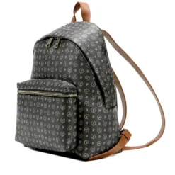 Zaino Donna POLLINI linea Heritage Logo Classic Nero e Marrone