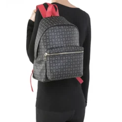 Zaino Donna POLLINI linea Heritage Logo Classic Nero e Lacca