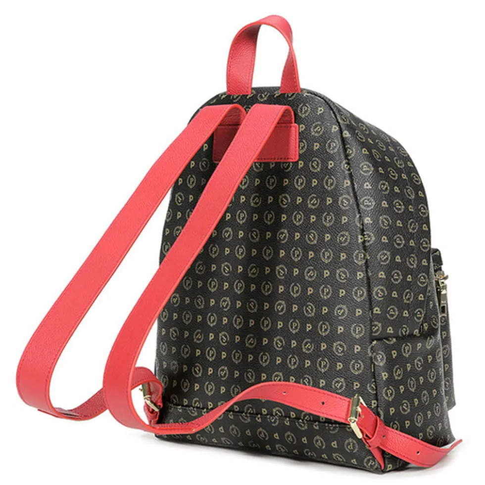 Zaino Donna POLLINI linea Heritage Logo Classic Nero e Lacca