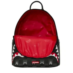 Zaino Small SPRAYGROUND stampa Gray Peeking Character Check Savage