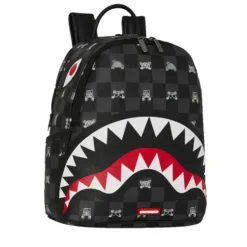 Zaino Small SPRAYGROUND stampa Gray Peeking Character Check Savage