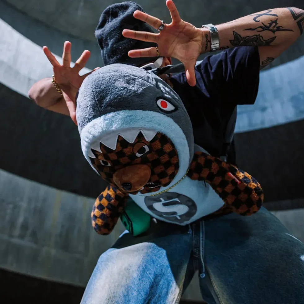 Zaino Teddy Bear SPRAYGROUND stampa Moneybear in Shark Costume