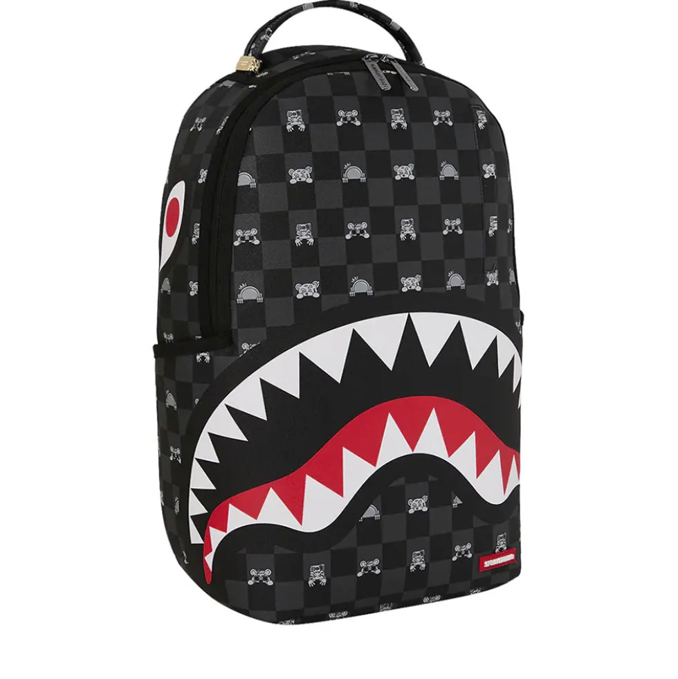 Zaino Unisex SPRAYGROUND stampa Gray Peeking Character Check