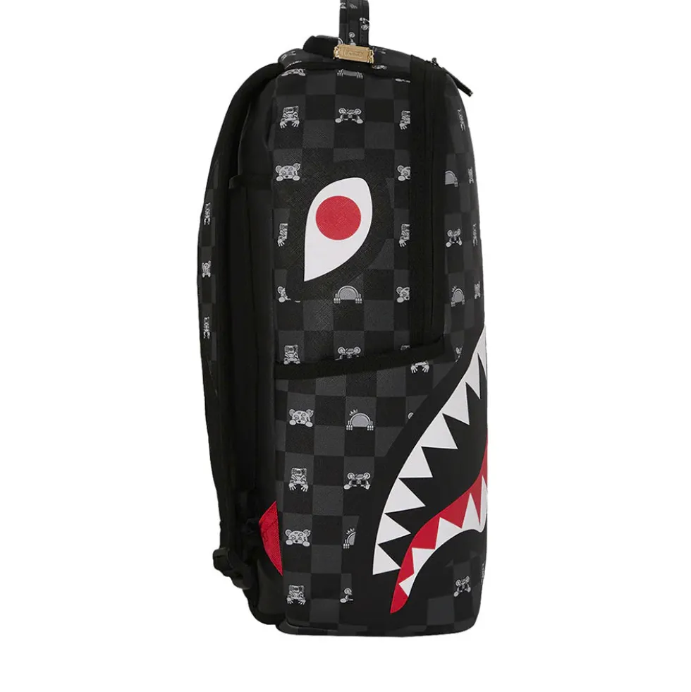 Zaino Unisex SPRAYGROUND stampa Gray Peeking Character Check