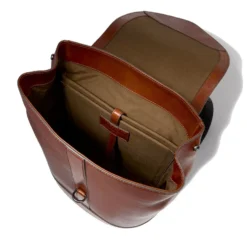 Zaino Uomo con Pattina THE BRIDGE linea Giacomo in Pelle Marrone