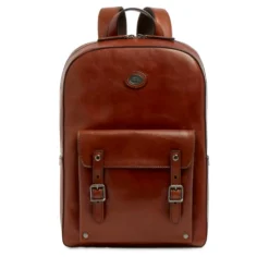 Zaino Uomo THE BRIDGE linea Galileo in Pelle Marrone